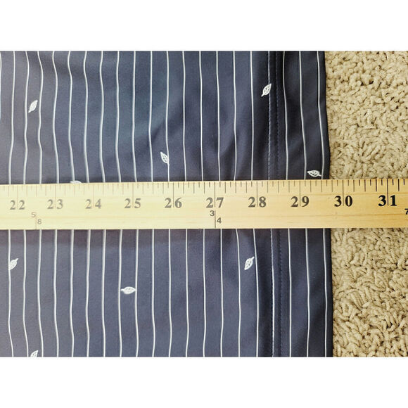 FOOTJOY GRAY STRIPE W LEAF DETAIL GOLF POLO, SZ XL - Picture 13 of 13